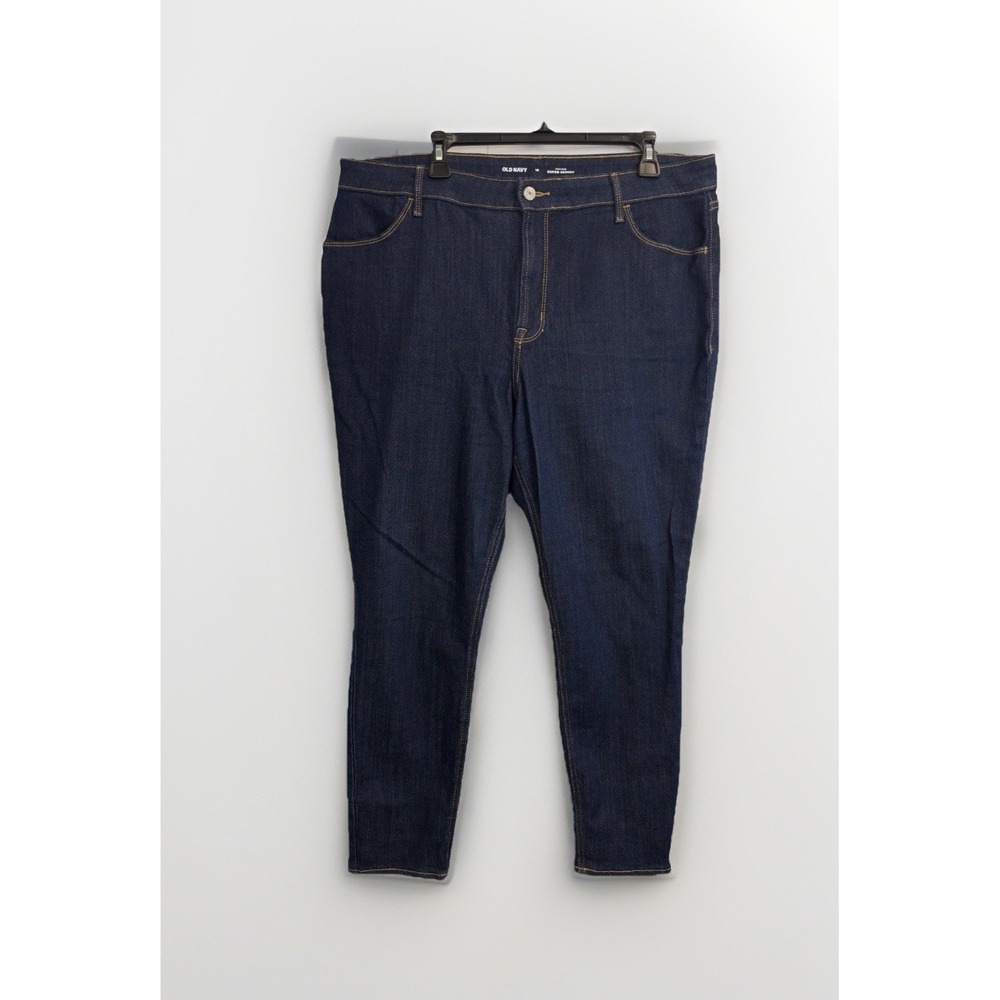 Old Navy High Rise Super Skinny Jeans Women's size 18 Dark Blue Stretch Denim - Picture 1 of 6